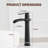 VanoFall Waterfall Vessel Matte Black Single Hole, Single Handle With Drain Assembly-97742741