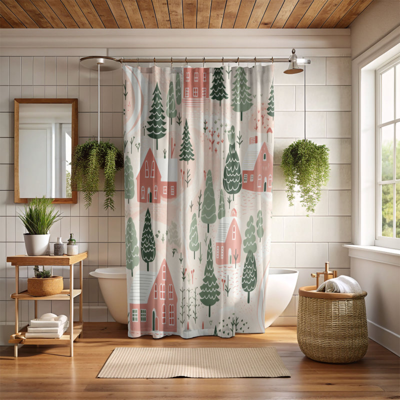 Rideau de douche Snowy Nook - Premium, H 74 po x l 71 po
