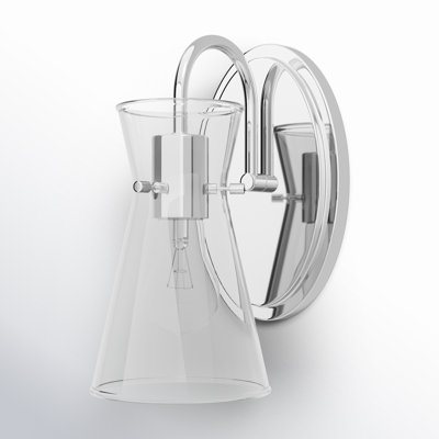Single Transparent Dimmable Bath Sconce