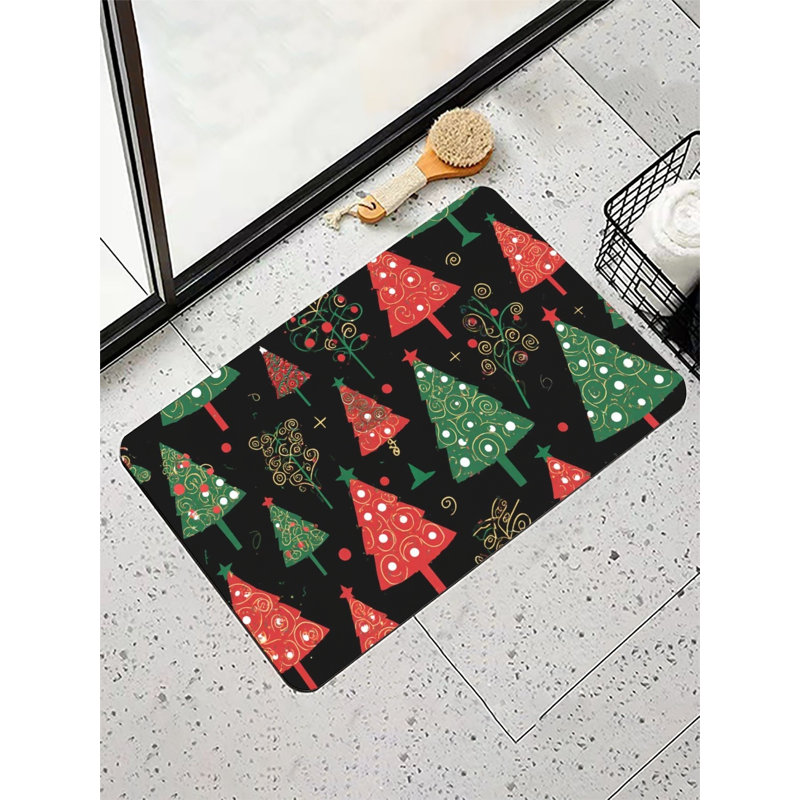 Tapis de bain de Noël pour salle de bain, 16 x 24 po