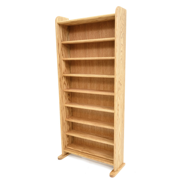 Shelf-Style Wooden CD Rack - 02 Series, Natural, 53.5" H x 24.25" W x 7.25" D