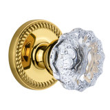 Grandeur Newport Rosette Single Dummy with Fontainebleau Crystal Door Knob