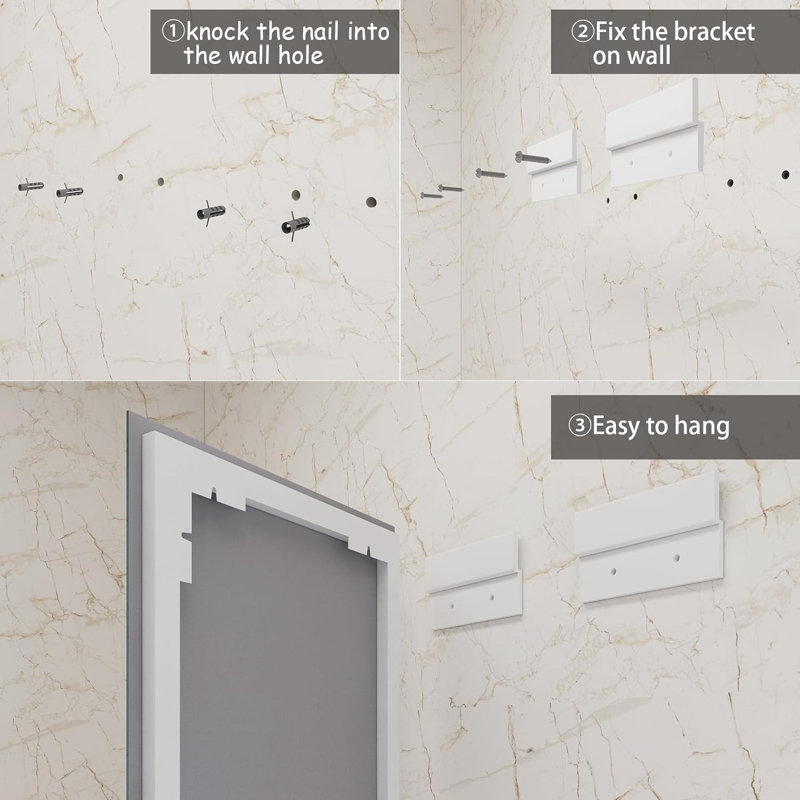 Aevar Super Bright 192 LEDs/m Front LED Lighted Anti-Fog Tempered Glass Bathroom/Vanity Mirror with ETL & 3-Year Warranty