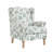 Chloris Extra Wide Wingback Accent Chair, Linen Upholstered Armchair with Nailhead Rivet Trim, Solid Turned Wood Legs, Farmhouse Reading Chair for Living Room Bedroom-800648063