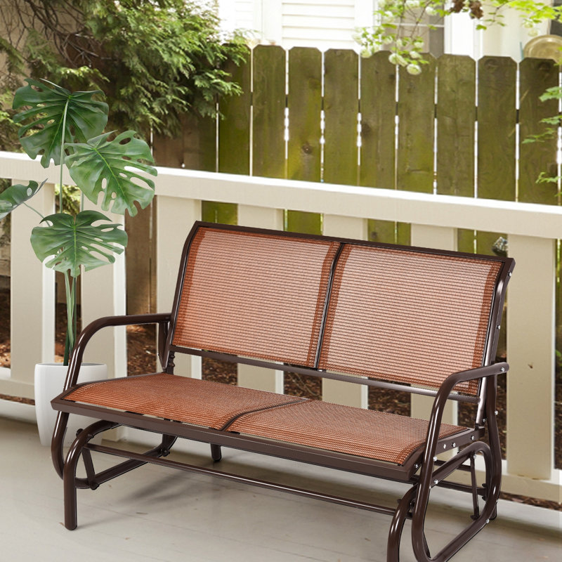 Banc en métal Annemaria, Brun, Brun
