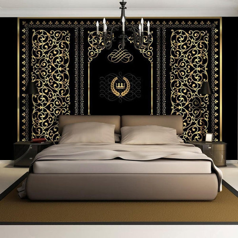 Murale charme de la nuit, L 3,42 pi x l 4,92 pi