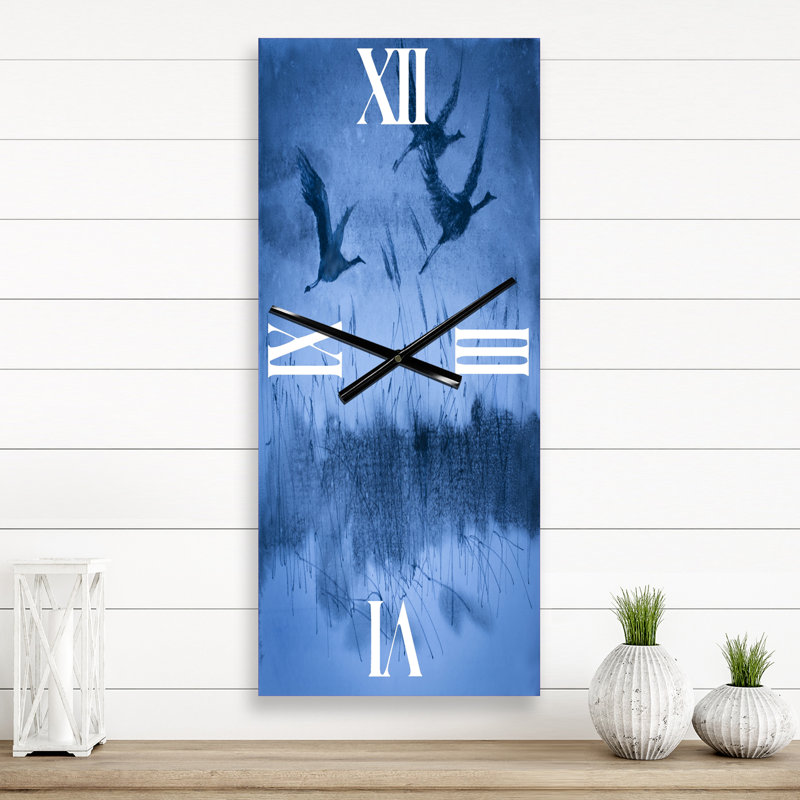 Horloge murale grues en vol pendant la soirée, Petit