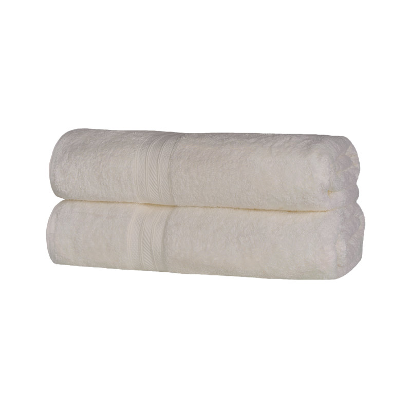 Drap de bain en coton peigné Glenlee, Ivoire