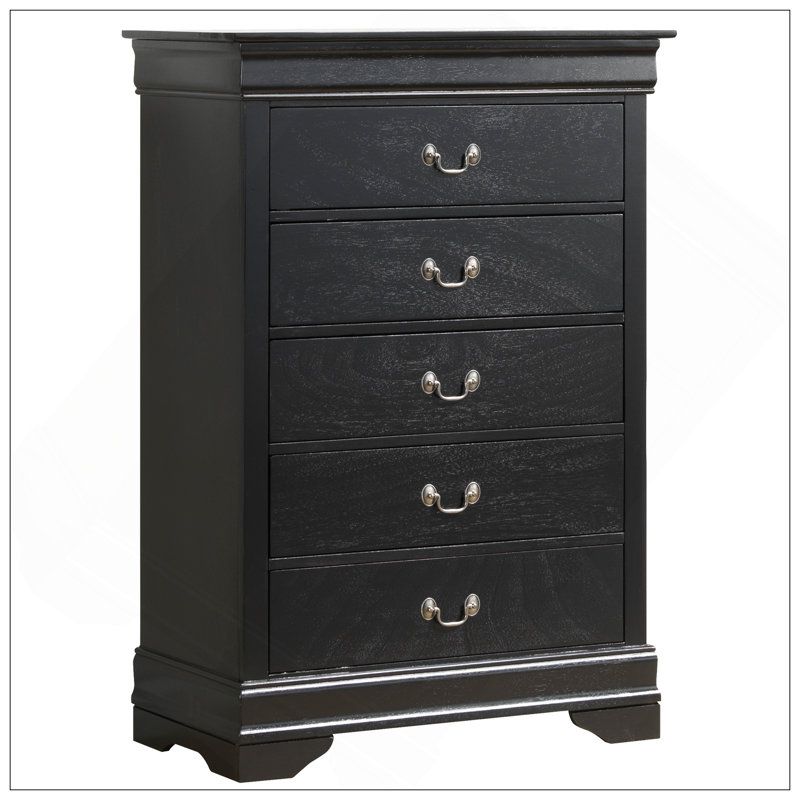 Charmant coffre de rangement traditionnel noir