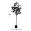 Arbre d'eucalyptus artificiel noir d'Halloween-368516817