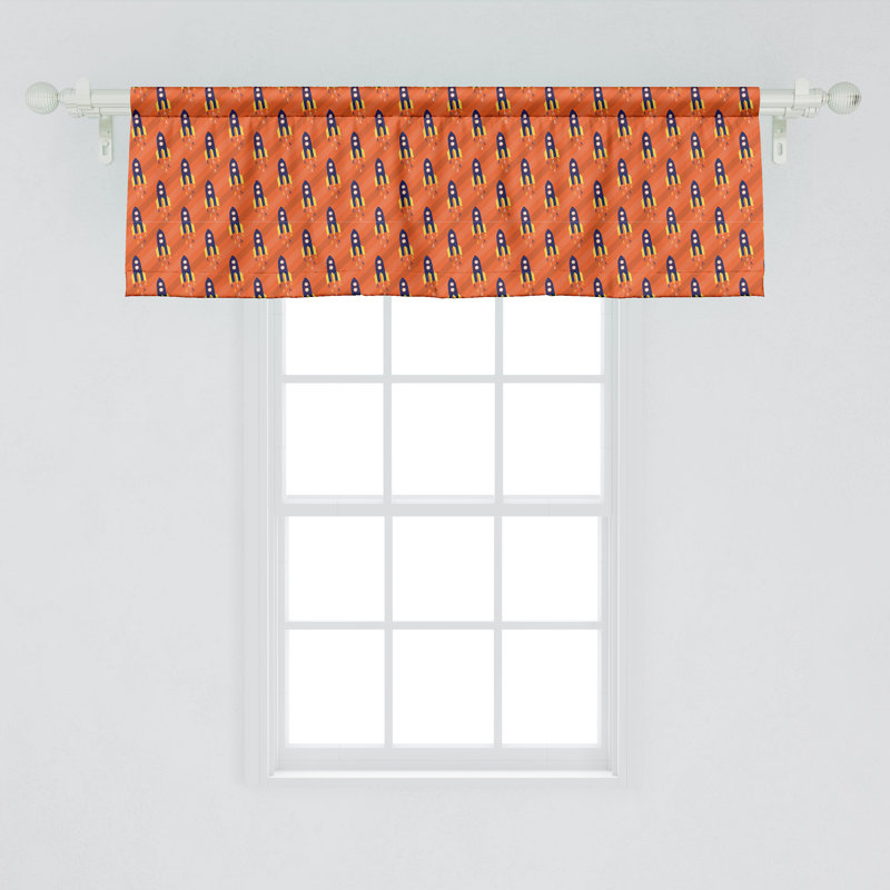 Ensemble de 2 cantonnières Ambesonne Rocket Valance, L 54 po x L 18 po
