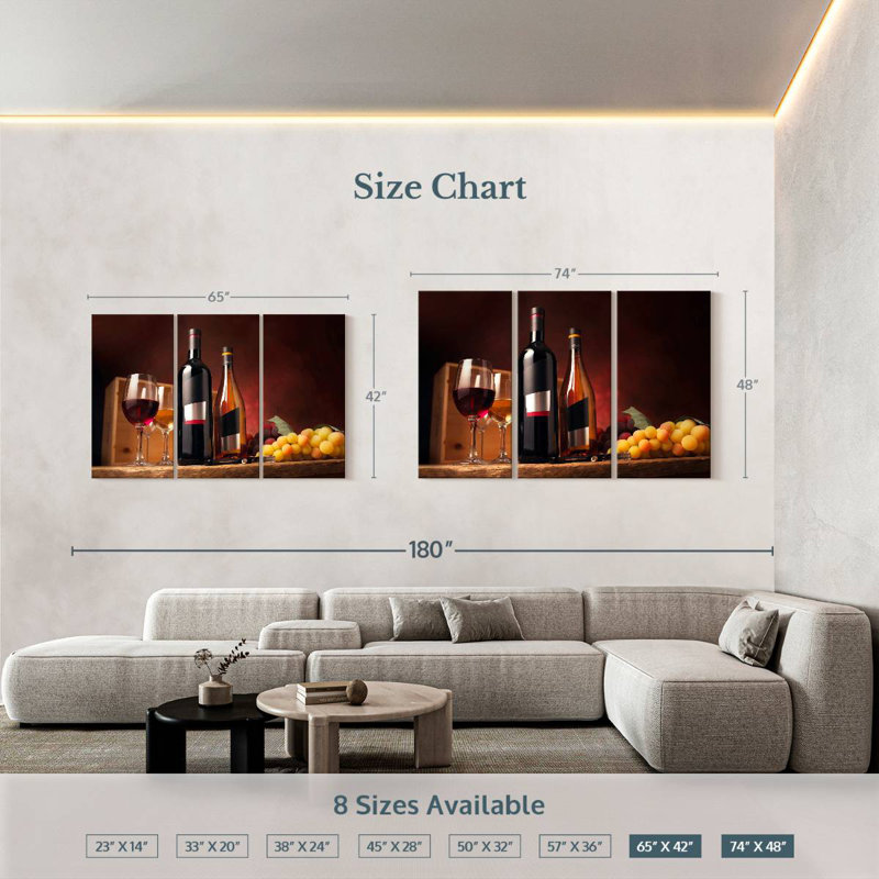 Yarlin Wine On The Table, 42" H x 65" W