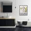 «Crisp Bathroom with Plants», art de la giclée encadrée par Silvia Vassileva-175920241-175920240