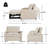 70.47''3-in-1 Convertible Sleeper Sofa Bed, Linen Upholstered Accent Chair-1517184684