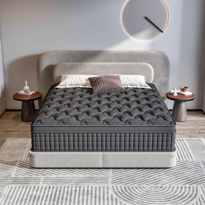 Matelas Matelas hybride Eurotop avec mousse à alvéoles ouvertes et gel à ressorts ensachés individuellement