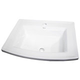 Nantucket Sinks 23 Inch Rectangular Drop-In Ceramic Vanity Sink