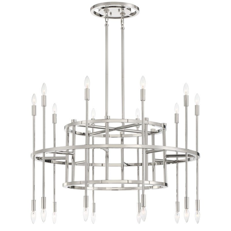 Charlina 20 - Light Dimmable Wagon Wheel Chandelier