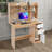 Modern Writing Desk With Bookshelf(Product Height: 51.54In)-1073144129