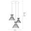 Romeo 3 - Light Black Cluster Pendant