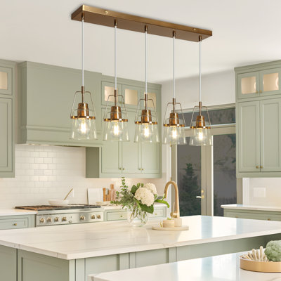 Sifert 5-Light 29.7'' W Kitchen Island Pendant