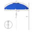 Parasol de plage portatif 5,7 pi avec inclinaison Outsunny-1706367225