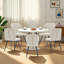 Ensemble de 2 chaises de salle à manger en similicuir beige - Chaises d'appoint de cuisine et de salle à manger modernes avec pieds en métal