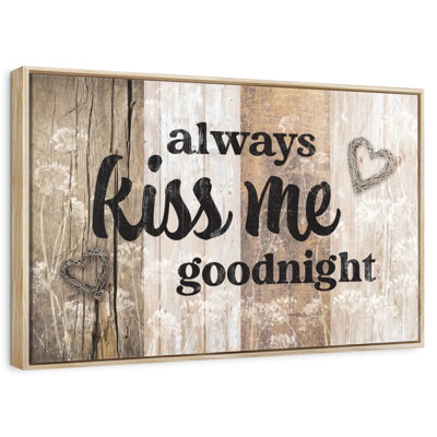 Plaque murale Kiss Me Goodnight