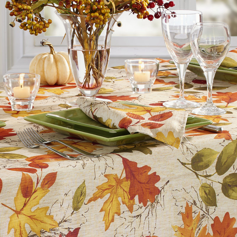 Rhoton Autumn Leaves Polyester Square Napkin