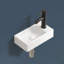 Mini-lavabo rectangulaire blanc en céramique 14 po Topcraft