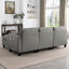 Gris foncé, 85 pouces, chenille, modulaire, en forme de L, modulaire, rangement, adaptable, salon, mousse à mémoire de forme, polyvalent moderne et minimaliste, 4 sièges, mi-doux, dossier divisé, accoudoirs carrés modulaires