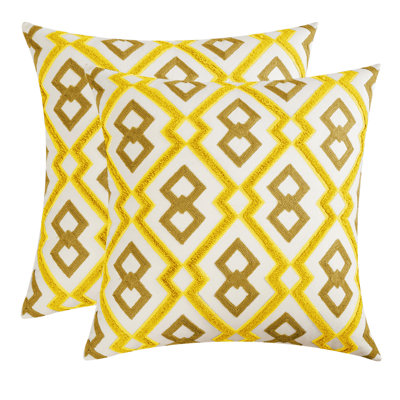  Housses de coussin brodées à motif floral