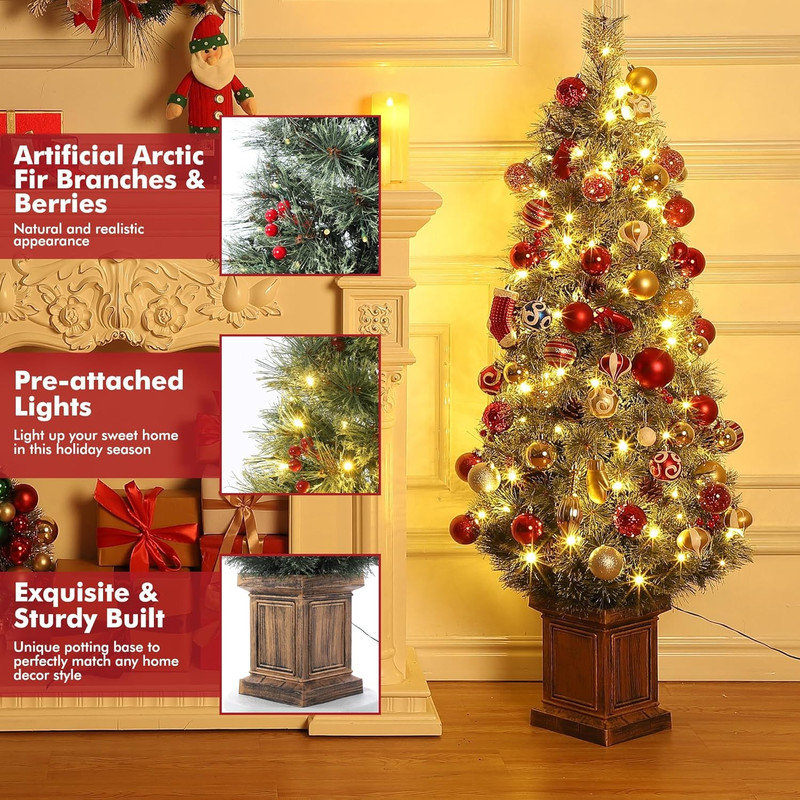 54' H Lighted Artificial Christmas Tree