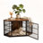 Fratesi Corner Wooden Dog Crate and End Table-199585397-194320451
