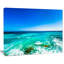 Bord de mer avec eau claire et ciel - reproduction de photo sur toile tendue-19241069