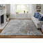 Zarah Modern Watercolor, Gray/Tan/Blue, 8' X 10' Area Rug-1092179910