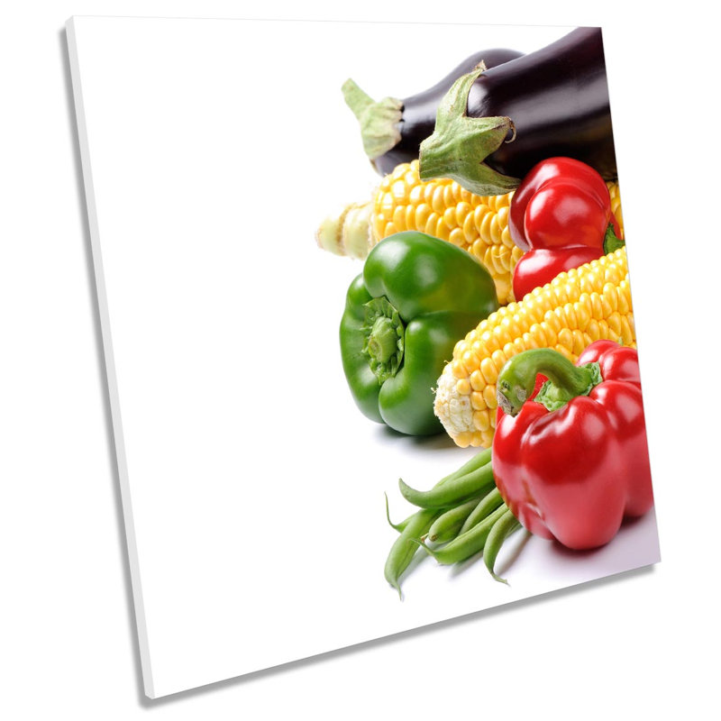 Healthy Vegetables Kitchen Picture - Wrapped Canvas Art Prints, 40.6cm H x 40.6cm W x 2cm D