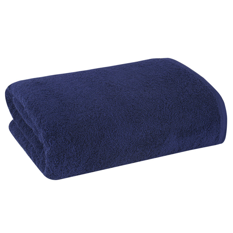 Benslimane %100 Turkish Cotton Jumbo Bath Sheet, Quickdry, Navy