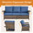 Myrella 78'' Wide PE Wicker Outdoor Patio Sofa with Cushions-483467444