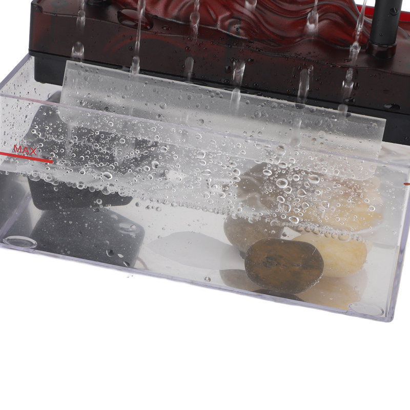 Fontaine de table USB à jet d'eau récurrente en plastique pour salon