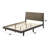 Brown Fabric & Weathered Gray Finish Queen Bed