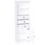 3 White Storage Cabinet - Adjustable Shelves, , Fits Different Decor Styles With 3 Drawers Toppling