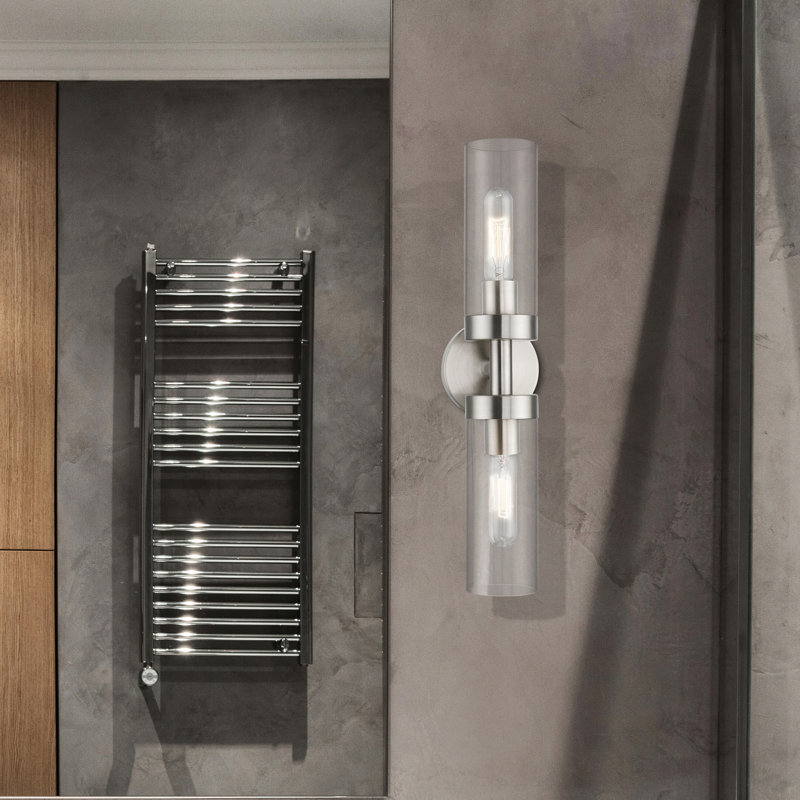 Devia 2-Light Dimmable Wall Sconce, Brushed Nickel