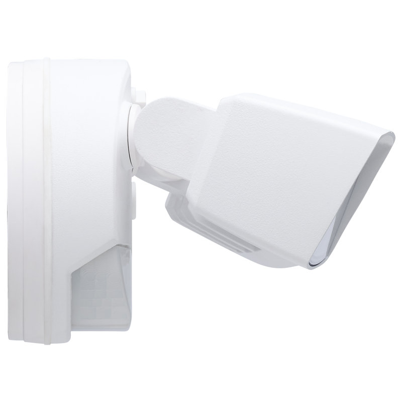 LED Security Light with Nightlight PIR Sensor Dual Head Field Selectable, White