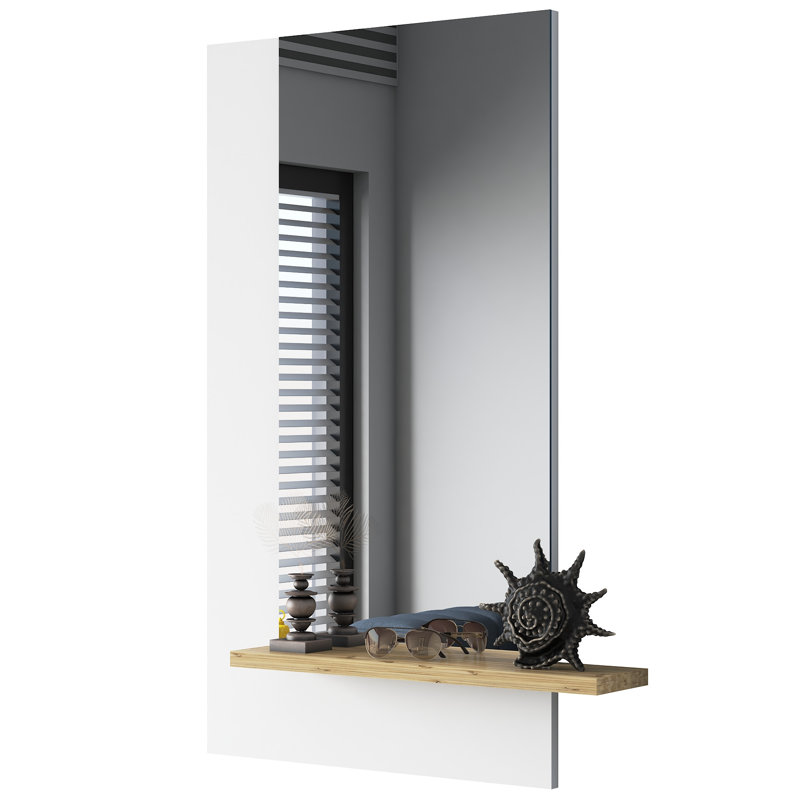 Miroir d'appoint Fethi, Blanc
