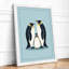 Three Emperor Penguins Minimalist - Framed Print-314089984-314089986
