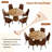 45'' Round Dining Table Set with Upholstered Chairs, Modern Kitchen Table and Chairs-1798317730