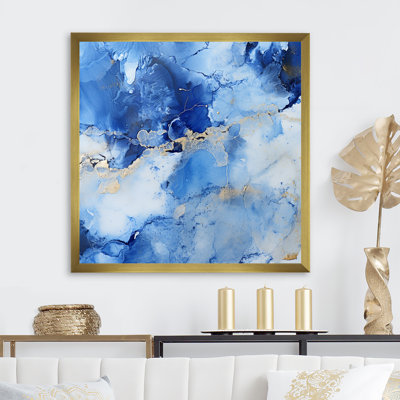 «Blue Sapphire Sphere - Stone Geode», art mural