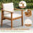 Kovach 4-Piece 4-Person Solid Acacia Wood Outdoor Seating Group
