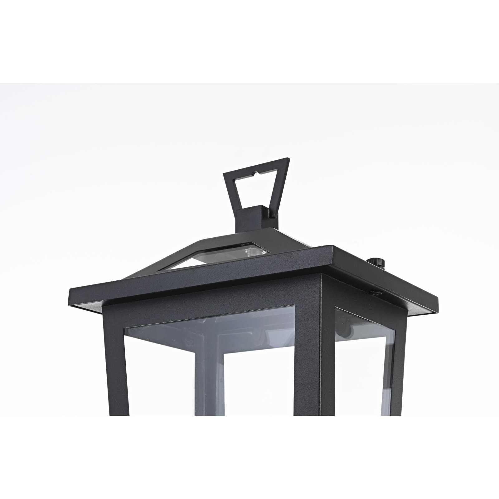 7" Iron Outdoor Post Lantern