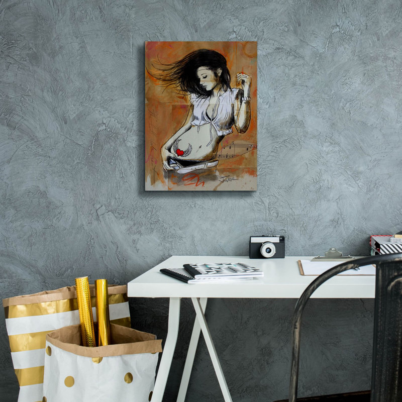 Epic Graffiti 'Tell Tale Heart' by Loui Jover Canvas Wall Art, 18" x 26", H 16 po x l 12 po